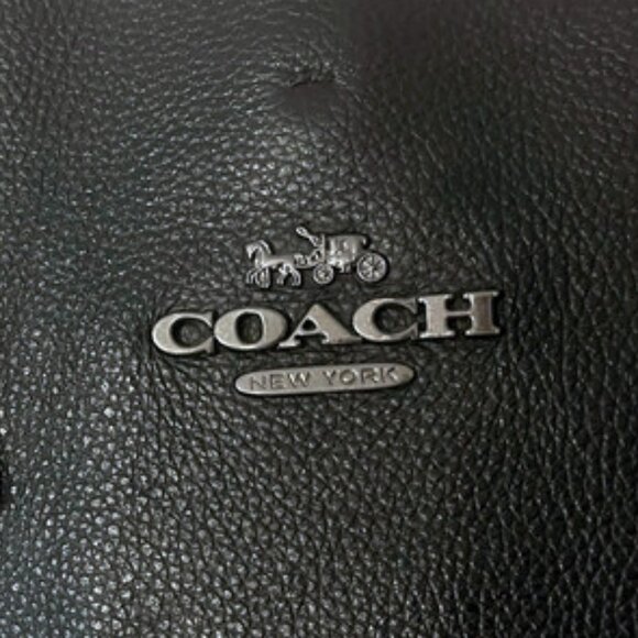 Coach Black Leather Tote - Picture 2 of 7